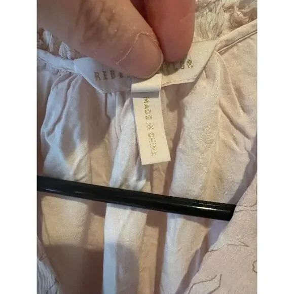 Rebecca Taylor Womens Babydoll Dress Mini Size XS Floral Silk Pink Blue Coquette - Picture 9 of 12